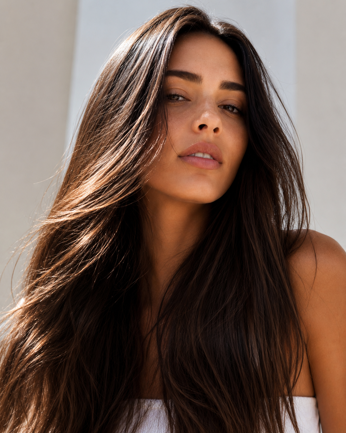 Cabelo depois do HNR: alinhado, com brilho e toque leve